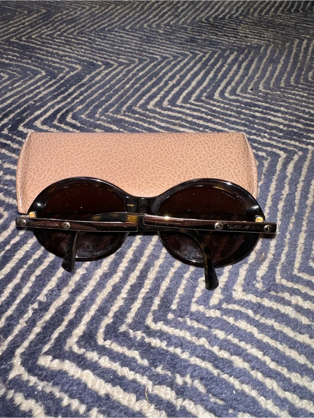 Giorgio Armani Round Sunglasses with Brown Lenses